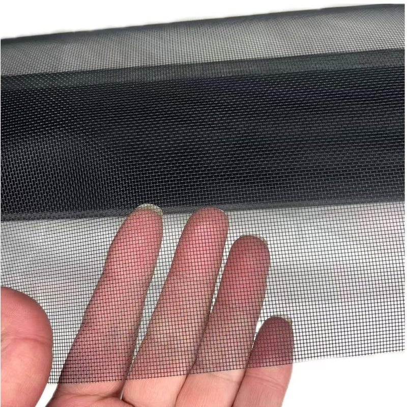 MSJSZP 22 Mesh Black Stainless Steel Window Screen, 3.28ft x 9.84ft (1m x 3m), Electrostatic Powder Coated, Rust & Pet Proof, Mosquito Insect Screen for Windows Doors Patios, Easy Cut & DIY Installation - Image 1